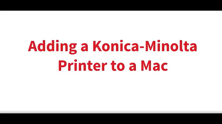 Braden Tutorial: How to Connect a Konica-Minolta Printer to a Mac