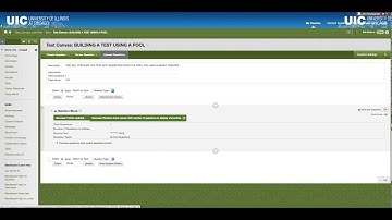 Building a Test using a Pool in Blackboard