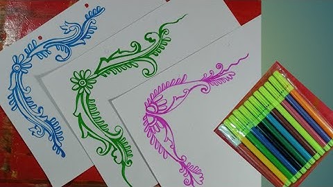 Very easy and simple project khata design for students.border and corner design .#subrata art.