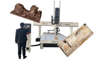 Jinan Unique CNC 4 Axis Mould CNC Router With Swing Spindle And ATC