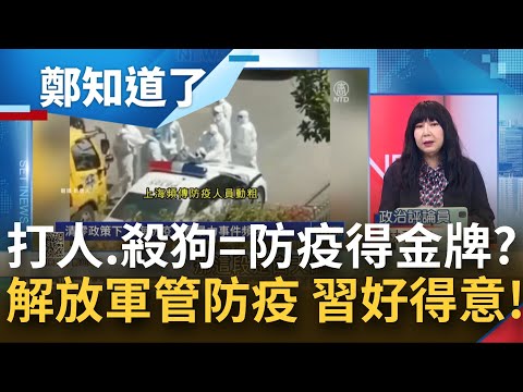 "動粗+壓制"習近平自豪:防疫得金牌! 解放軍接管上海防疫工作 "恐怖大白"當街踐踏老人.扯髮壓制 還打死寵物狗柯基?!｜許貴雅主持｜【鄭知道了 精選】