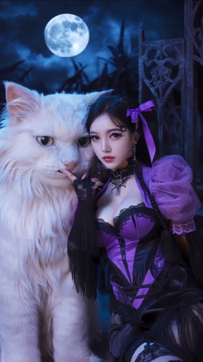 Wujud wanita cantik dengan siluman kucing #cat #scary