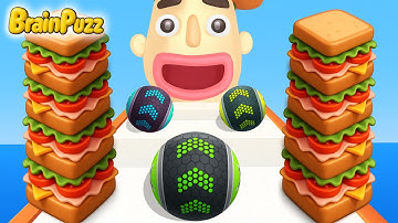 Sandwich Runner vs Going Balls - New Satisfying Mobile Game Top Levels TikTok