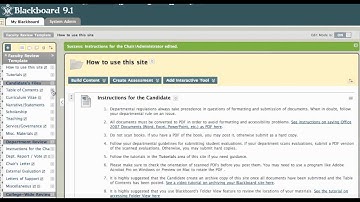 Blackboard 9: Hiding and Revealing Content Areas