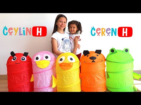 Ceylin-H & Ceren-H | Learning Colors Song - Toys Basket \