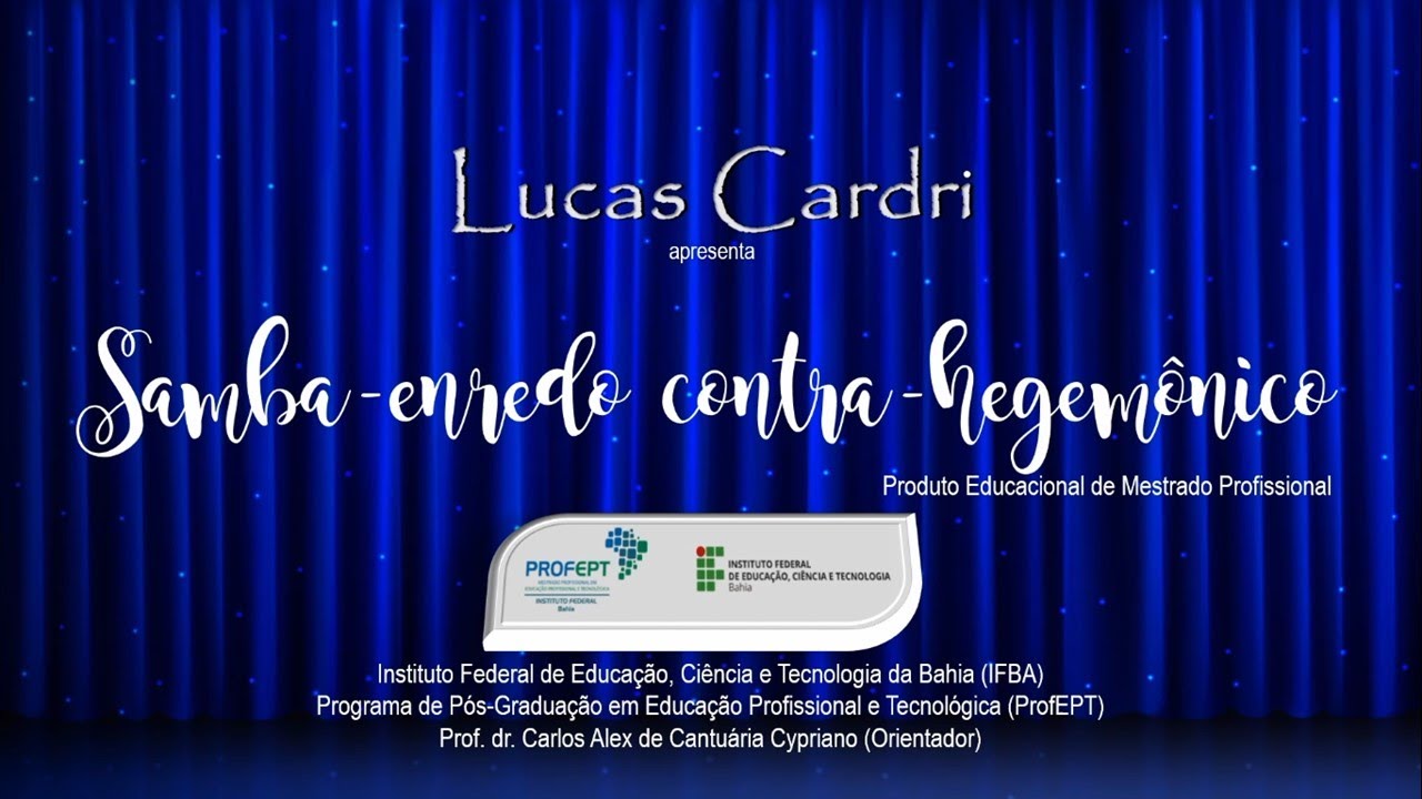 Cardri Lucas Cardri | Samba-enredo Contra-hegemônico | Produto Educacional ...