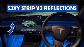 Tesla S3XY Strip V2 Lower Mount Night Reflections Tested