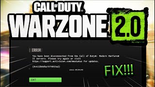 How to FIX Servers ERRORS on WARZONE 2 - Crashing & Not Launching - All Errors FIX