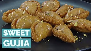 Indian Sweet Gujia Recipe, Gujjia With Mava, Sweet Gujjia Recipe by Vahchef