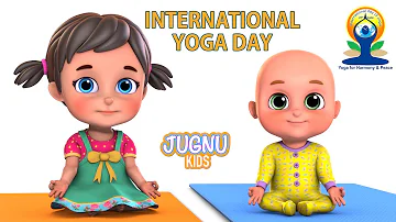 International Yoga Day | Yoga Dance Class | yoga day | Hindi Rhymes | Kids Yoga by Jugnu Kids