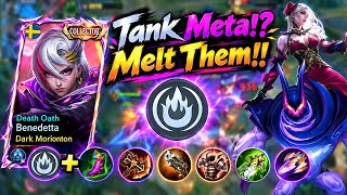 This Gives You Everything‼️ Benedetta Vs Tanks Gameplay‼️ Emblem | Build | Combo #mobilelegends