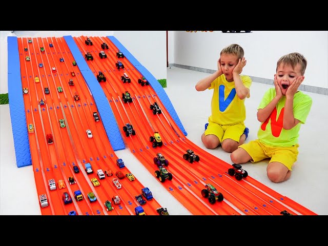 Vlad and Niki play and make Toy Cars Competition! class=