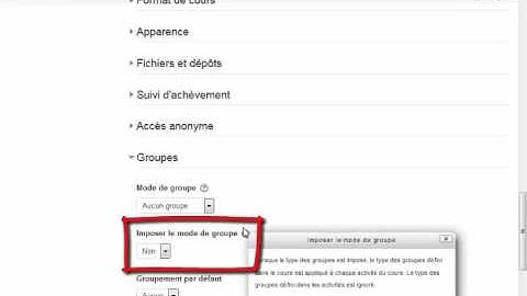 moodle Créer des groupes