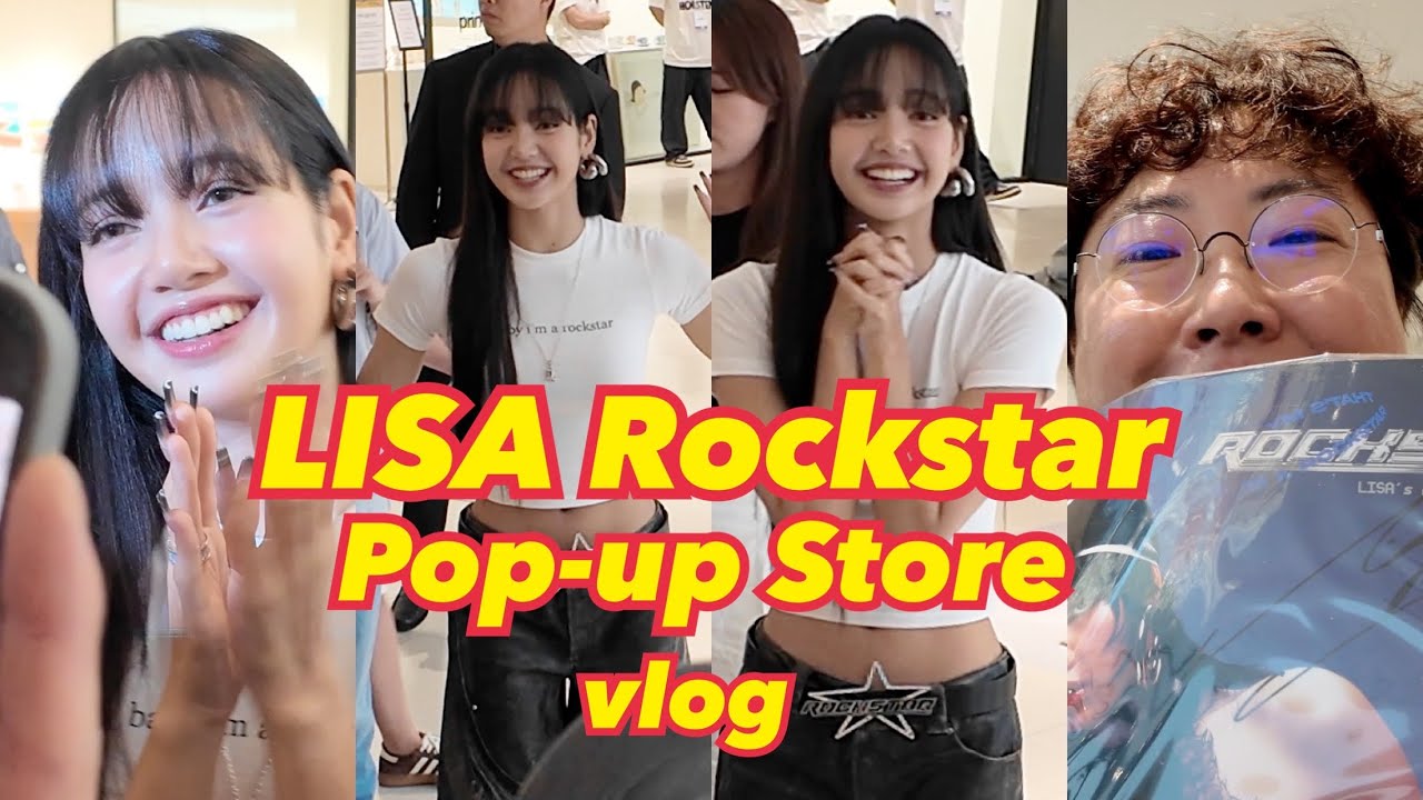 [Vlog] (eng sub.) 리사 가까이 보고 리사 친필 싸인도 뽑은 인생 최고 행운의 날  20240714 리사 락스타 팝업스토어 | 더현대서울 |