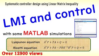 LMI and control (with some MATLAB simulations) 📖Linear matrix inequalities📖