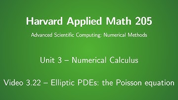 Harvard AM205 video 3.22 - Elliptic PDEs: the Poisson equation