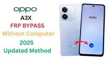 Oppo A3x (Cph2641) FRP Bypass/Unlock Without PC Android 14,15 | Oppo A3x 5G Google Account Bypass