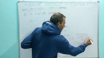 Class 5th(maths) ex-1 of ch-14 (average)