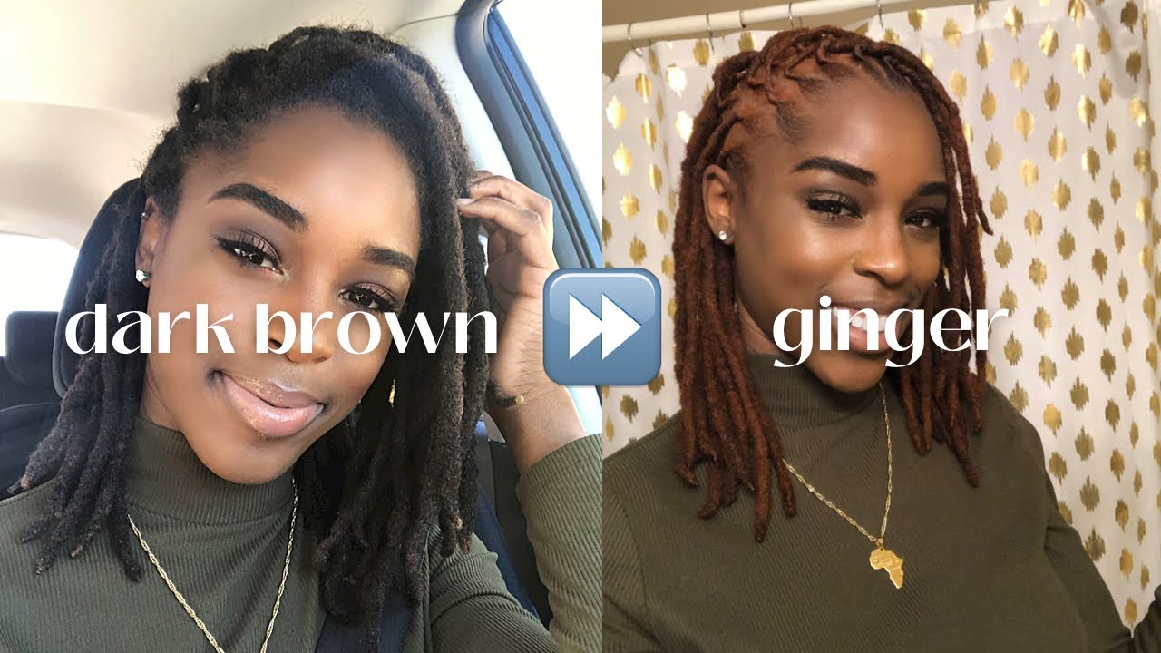 GINGER LOCS ON DARK SKIN DARA DOES gingerlocs bleachinglocs 