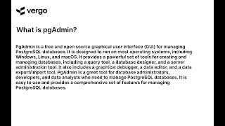Getting Started with pgAdmin