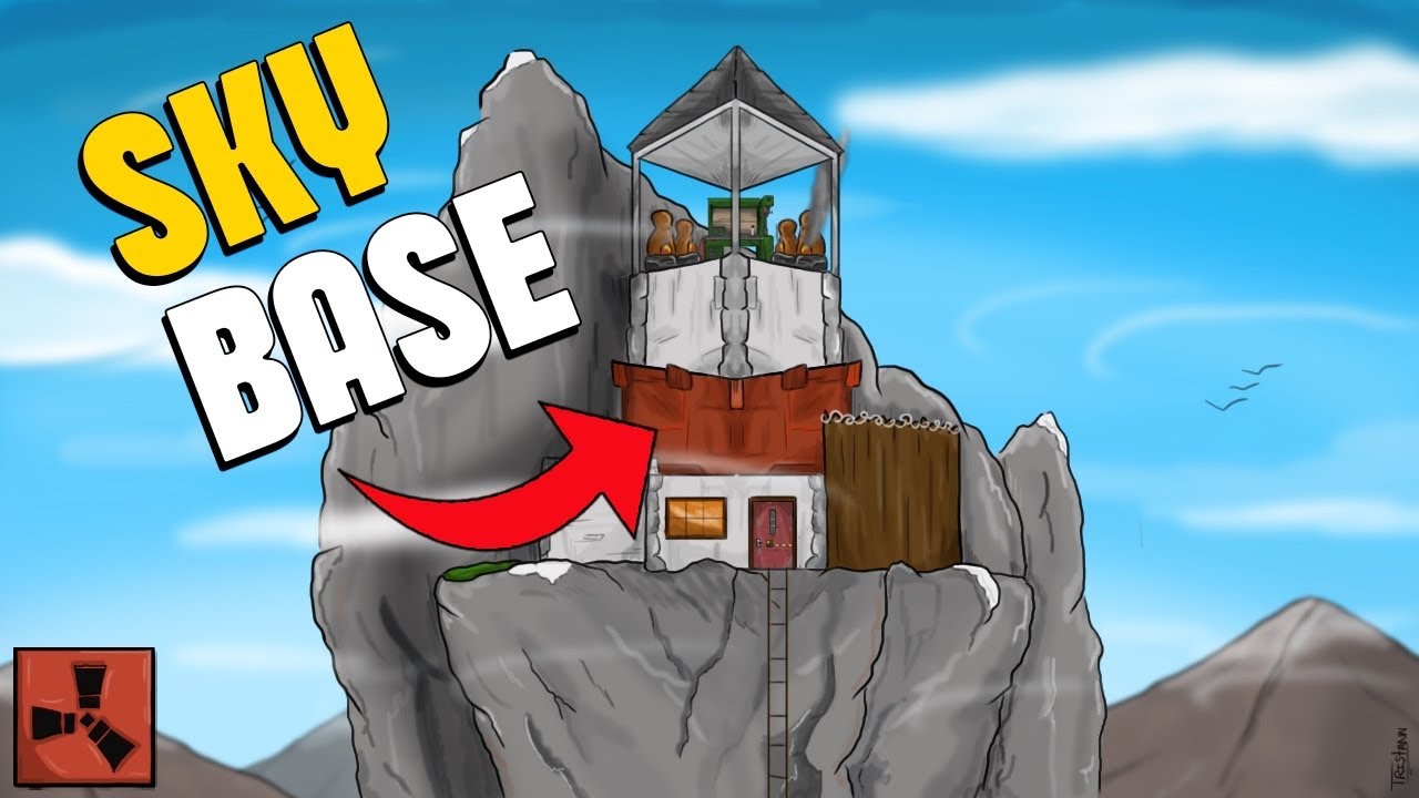I Lived in a Hidden Sky Base in Rust.. - YouTube