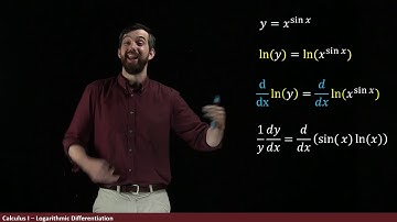 Logarithmic Differentiation |  Example: x^sinx