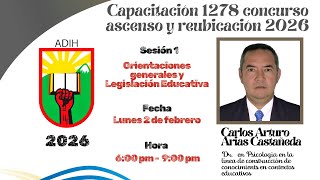 Capacitación Concurso de Ascenso y Reubicación ADIH Capacitación Concurso de Ascenso y Reubicación ADIH