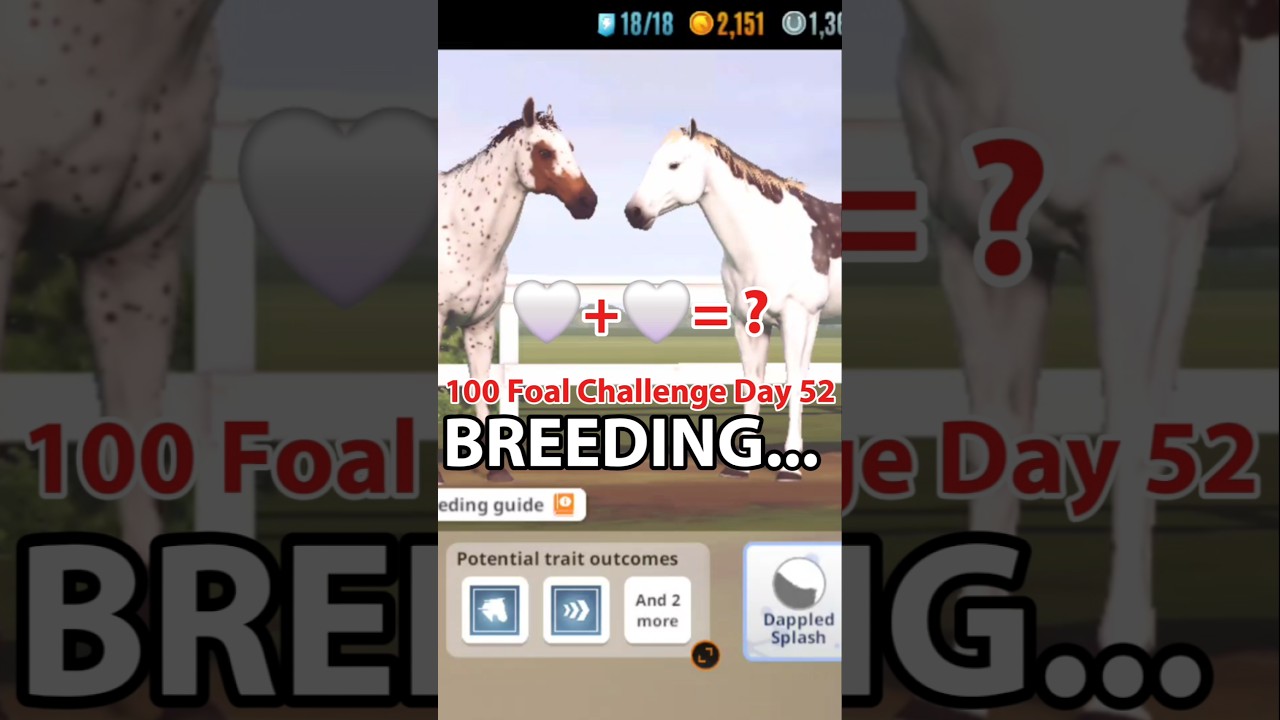 Breeding Horses In Rival Stars Horse Racing 100 Foal Challenge Day 52 🤍+🤍=? 