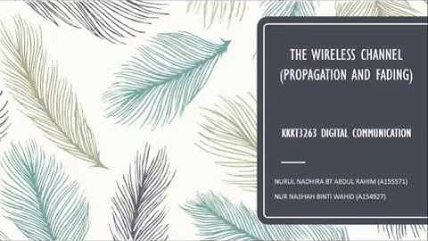 The Wireless Channel (Propagation and Fading)