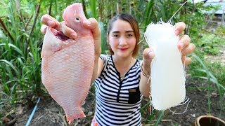 Yummy Fish Steam Glass Noodle Cooking - Fish steaming recipe - Cooking With Sros