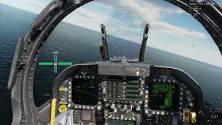 DCS World：F/A-18 Case 1 recovery，740kts Shit hot break. 2 wire.