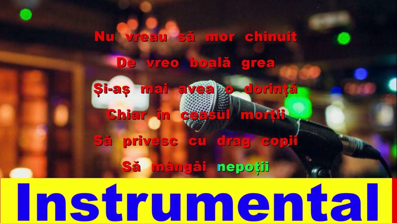 Mihai Falca - Vreau să mor de bătrânețe  Karaoke Universal Ro