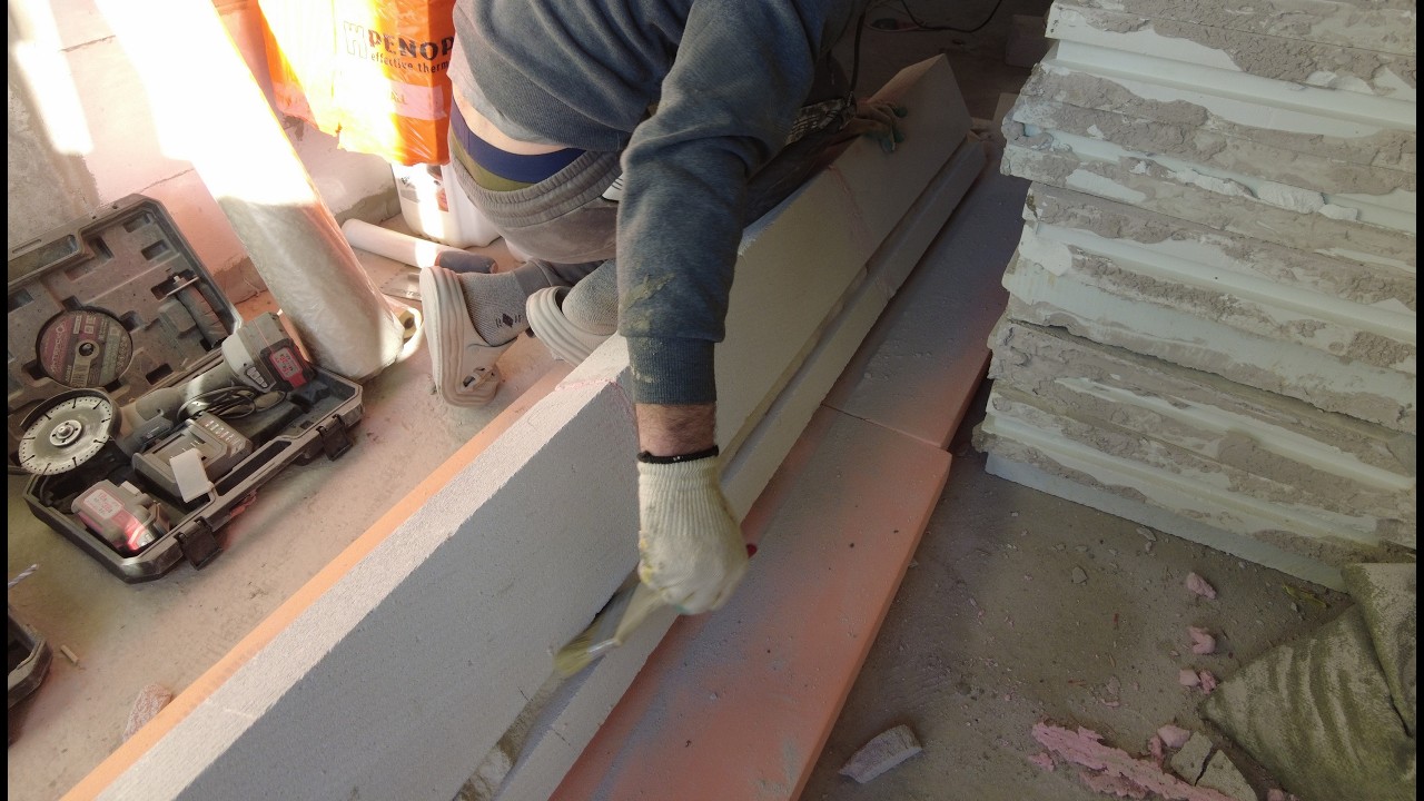 Как сделать из газобетонных блоков перемычку для дверного проёма, армированную ребристой арматурой