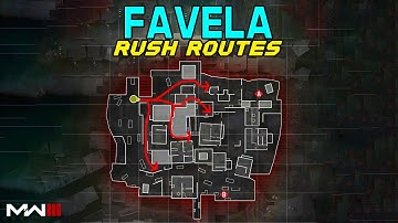 Modern Warfare 3 BEST Search and Destroy Rush Routes on FAVELA! (MW3 SnD Tips)