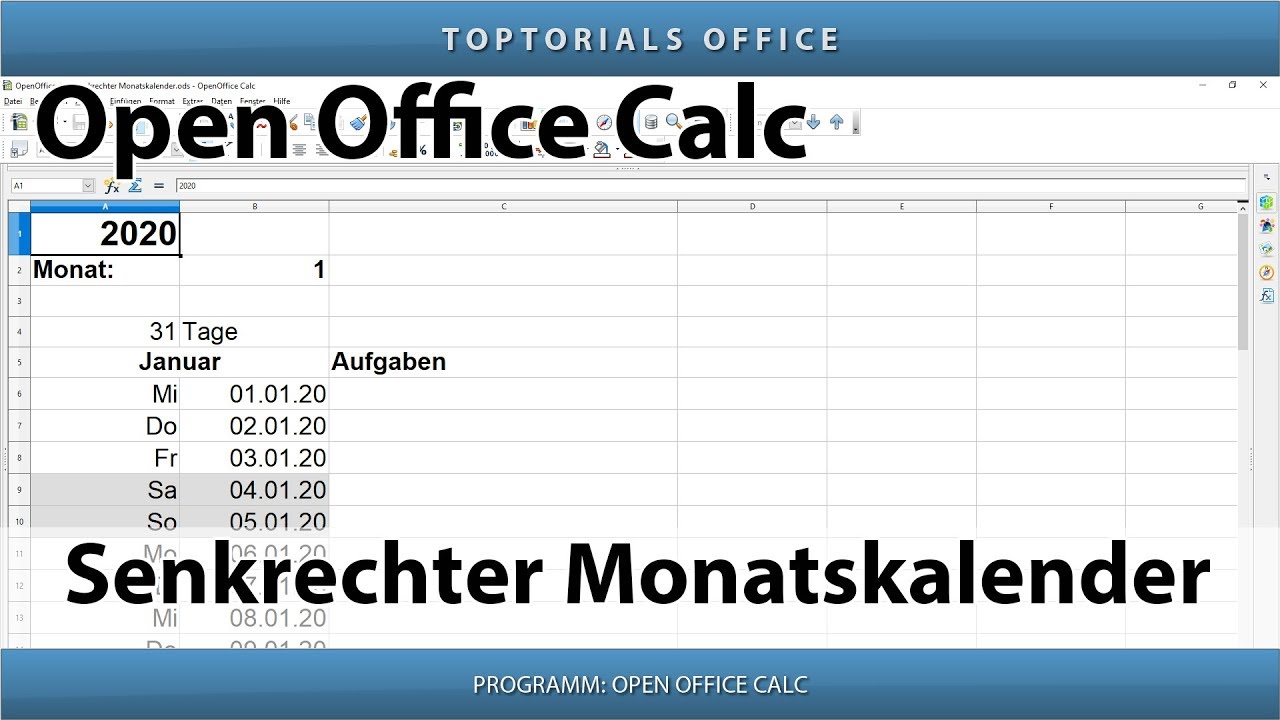 Openoffice Kalender 2024 Erstellen – Title