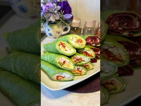 ШПИНАТНЫЕ БЛИНЫ С НАЧИНКОЙ. Шикарная и вкусная закуска