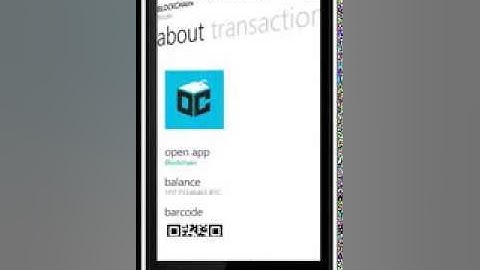 Blockchain for Windows Phone (early demo)