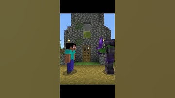 Steve vs zombie with full netherite armour #shorts #minecraft