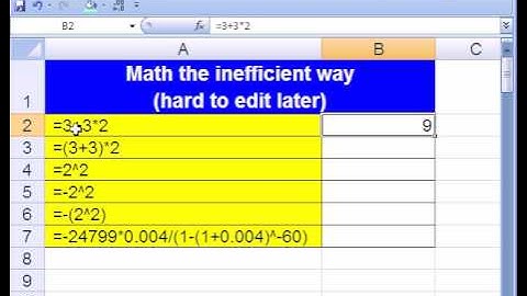 Excel Basics #5: Formulas Operators and Math