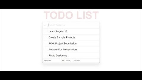 TODO LIST IN ANGULARJS WITH SOURCE CODE