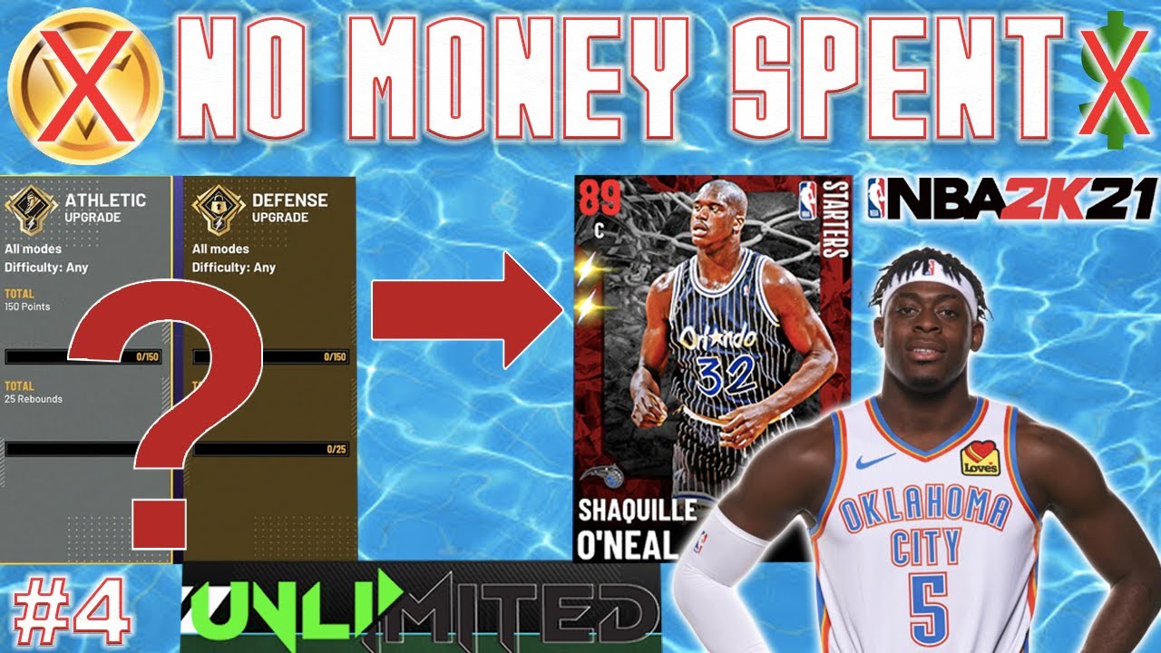 No Money Spent Series 4 Fully Evolving Shaq Playing My First Unlimited Game Nba 2k21 Myteam Youtube
