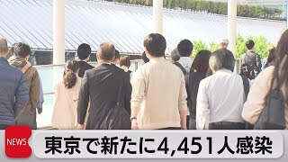 新型コロナ東京都で新たに4,451人感染確認（2022年5月10日）