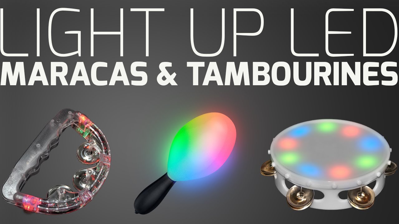 6 x DEL Flashing Light-Up Tambourin pandereta Party Dance Music Night événements 