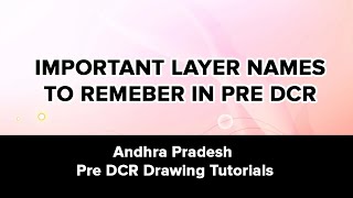 Famous Pre DCR Layers - Andhra Pradesh Pre DCR Plans Tutorial Net Worth