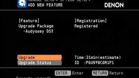 Denon Feature Upgrade