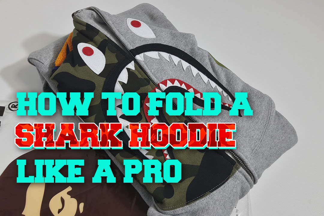 How to Fold a Shark Hoodie (or any zip-up hoodie) Like a Pro - YouTube