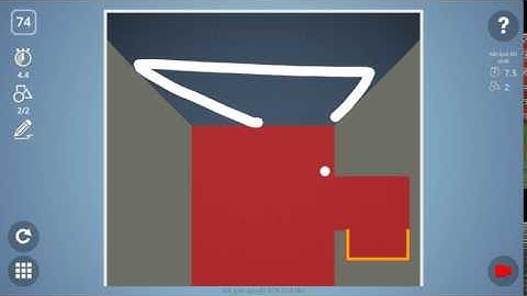 Level 74 in Brain It On Finish 3 star