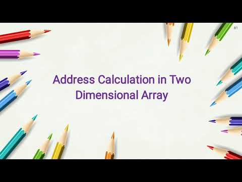 Numericals on Address calculation in two dimensional array ( imp for ...