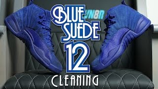 How to clean Blue Suede Jordan 12 