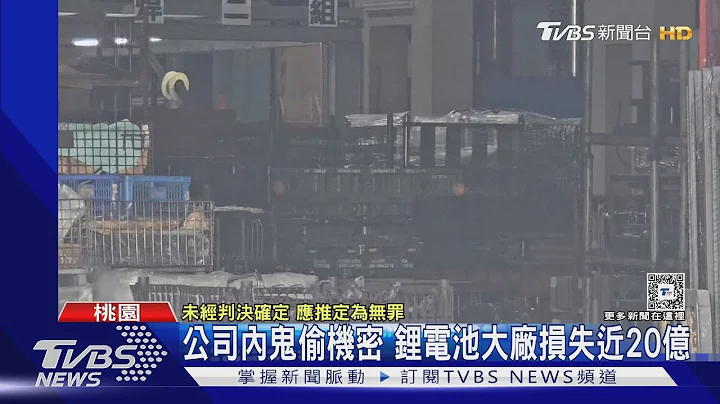 公司內鬼偷機密 鋰電池大廠損失近20億｜TVBS新聞 @TVBSNEWS01 - 天天要聞